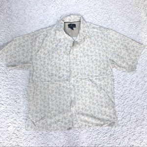 Men’s Toscano 100% Silk Floral Short Sleeve Shirt